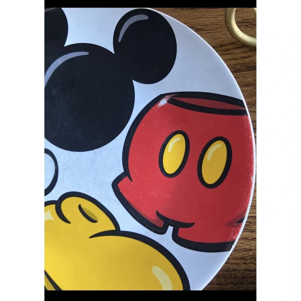 Disney Parks Mickey Mouse Icon Pop Art 8 Inch Ceramic Appetizer Plates Set of 3